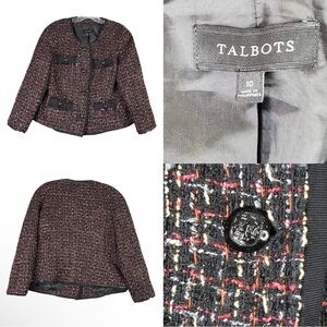 TALBOTS Wool Tweed Sheath Set Dress and Jacket . Chanel Inspired